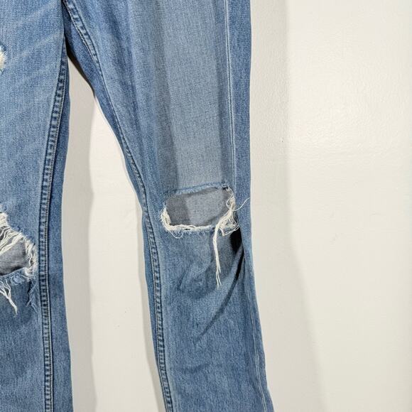 Reformation Julia High Rise Cigarette Ankle Distressed Denim Jeans Antigua 25 - Picture 6 of 16